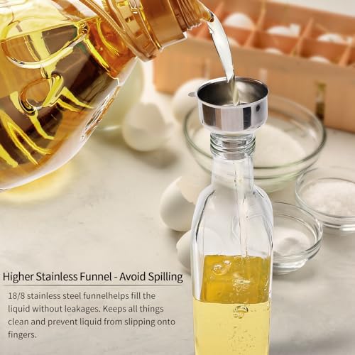 4 Pack 17oz Olive Oil Dispenser Bottles Clear Glass with Pourers - view 3