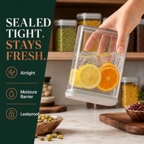 2-Pack 2.9 Qt Airtight Food Storage Containers, Stackable Pop Lids - view 3