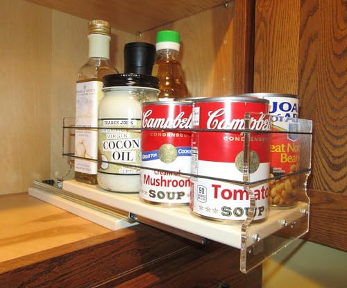 Heavy Duty Kitchen Spice Rack Storage - Pull Out Drawers For Kitchen Cabinets - Sliding Pantry Organizers - Seasoning Cabinet Pull Out Shelves - Made in USA - 5.75"W x 5.0"H x 10.6"D - view 7