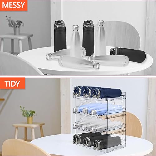 Stackable Wine Rack,Wine Bottle Holder for Inside Cabinet,for Pantry,Refrigerator,Countertop Organization-2 Tiers for 6 Bottles - view 5