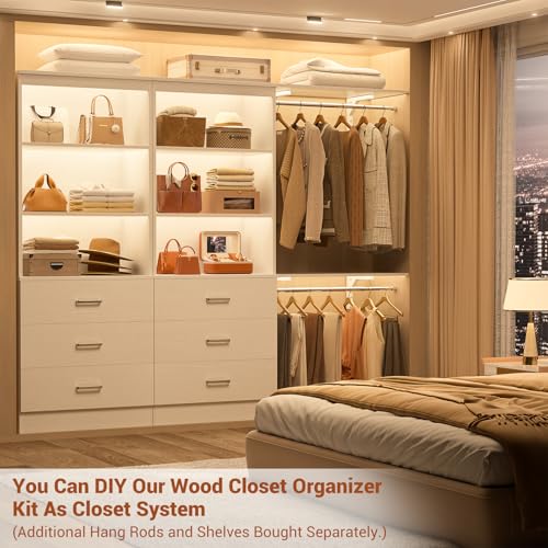 23.6" Closet Drawers System, Closet System with 3 Drawers, White - view 5
