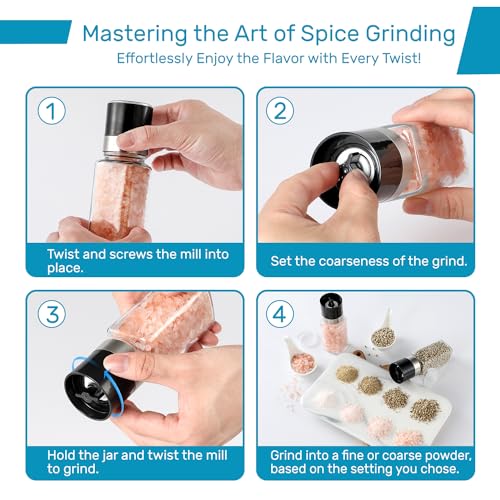 14 Pcs Glass Spice Jars with Black lids - 4oz Empty Square Spice Bottles and Spice Labels - Black Shaker Lids and Airtight Metal Caps - Silicone Collapsible Funnel Included - view 6
