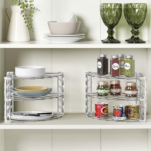3-Tier Counter & Cabinet Corner Shelf Organizer 2 Pack Chrome - view 2