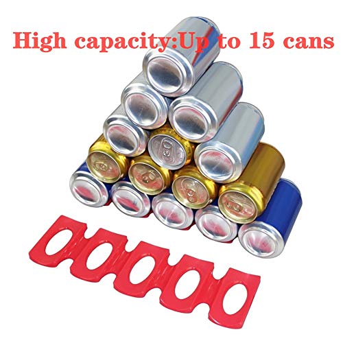 Drink Dispenser for Fridge - Water Bottle Organizer Soda Can Organizer for Refrigerator Space Saver Beverage Can Storage Holder Foldable Silicone Beer Can Stacker Fridge Mat 2 Pcs - view 4