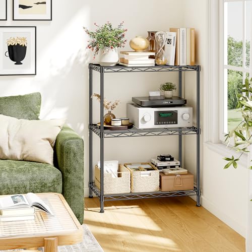 3-Tier Narrow Shelf Adjustable Storage Rack for Closet Bedroom - view 2