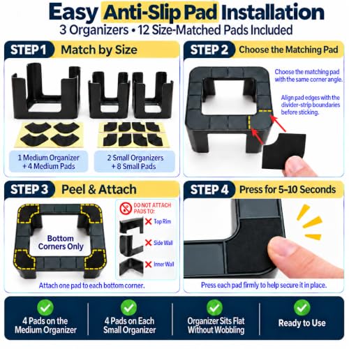 3-Piece Lid Organizer, Compatible with Rubbermaid Brilliance - view 2
