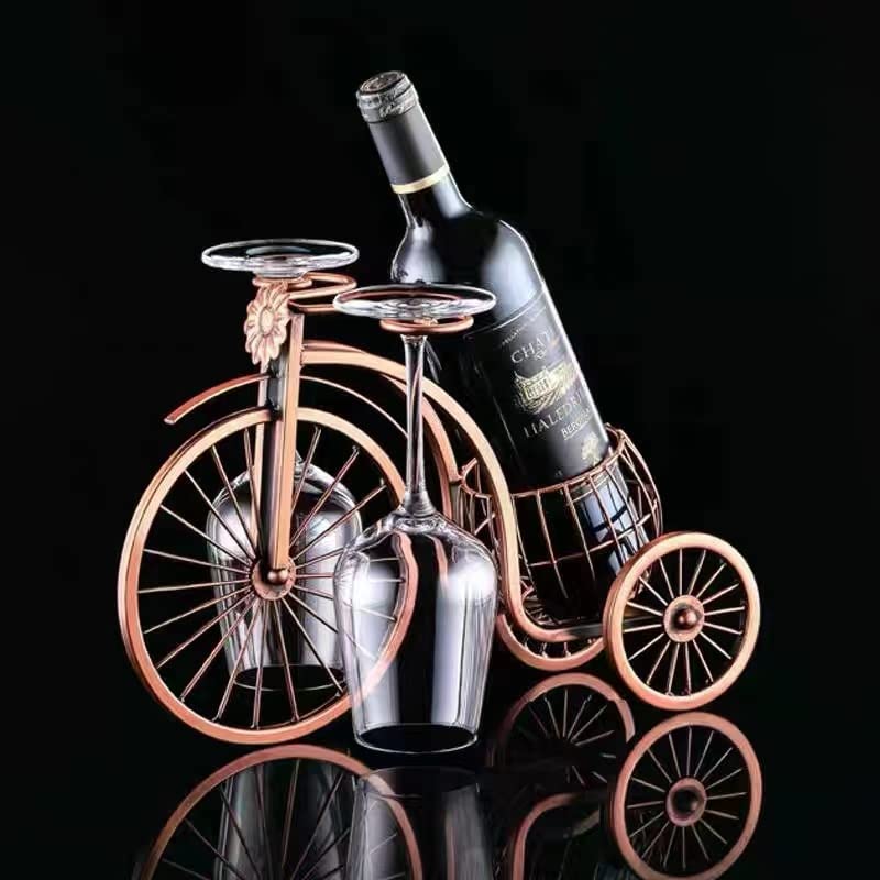 Single Bike Wine Bottle Holder with Glass holer - view 5