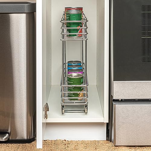 Chrome 2-Tier Sliding Cabinet Organizer, 5" - view 5
