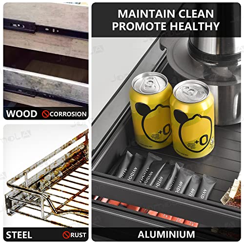 Pull Out Kitchen Cabinet Drawer Roll Out Pantry Shelves Heavy Duty Sliding Tray for Cabinet Full Extension Kitchen Cupboard Slide Out Shelves Organizer with Dividers 14 Inch Wide × 21 Inch Deep - view 2