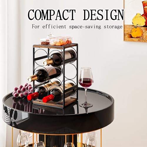 Wine Rack Countertop 6 Bottle Small Wine Racks for Inside Cabinet - view 6