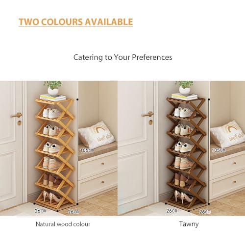 Shoes Rack for Front Door, Space Saving Wooden Organizer, 3 Layers - view 4