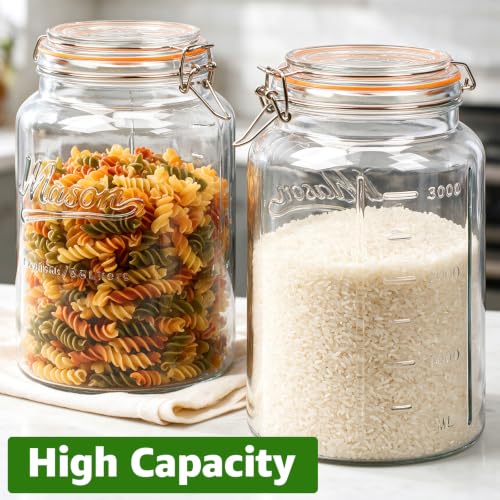 1 Gallon Glass Mason Jars with Airtight Lids, 2 Pack - view 7