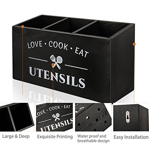 Wooden Kitchen Utensil Holder for Countertop - view 4