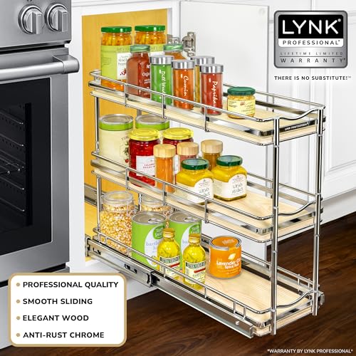 LYNK Élite 3-Tier Spice Rack Organizer Cabinet, Pull Out Spice Rack - view 2