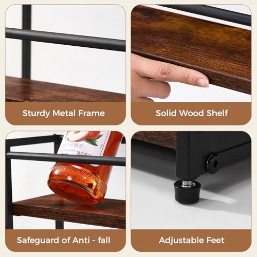Coffee Syrup Rack Organizer, 2 Tier 10 Bottles Holder Stand for Bar - view 6
