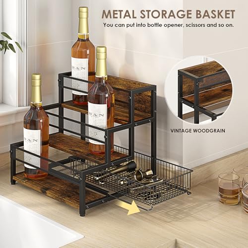 3 Tier Coffee Syrup Rack Organizer 12 Water Bottles Holder Stand - view 5