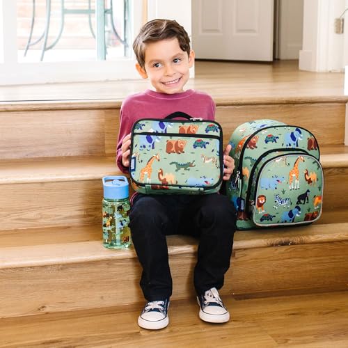15 Inch Kids Backpack with Lunch Box Bag Bundle - Durable, Lightweight School & Travel Set - Wild Animals - view 4