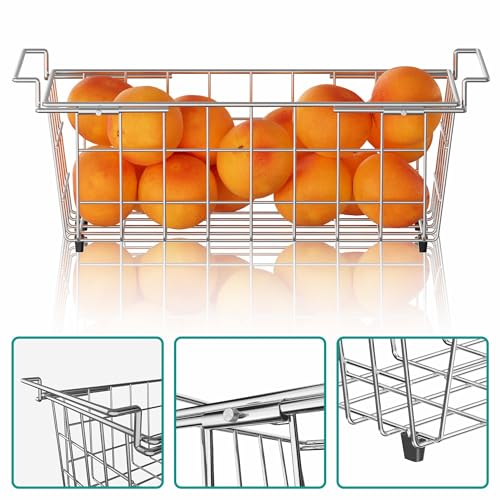 Chest Freezer Baskets, Stainless Steel Storage Organizer Bins with Sturdy Handles for Chest and Deep Freezers,Adjustable Arms width 17.5"~20.4", 2 pack - view 7