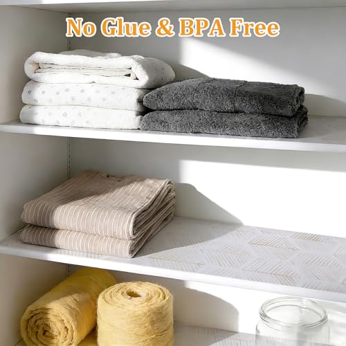 Drawer and Shelf Liner for Kitchen Cabinet, Cupboard, Desks, Pantry, Tool Box Hexagon Waterproof Non Adhesive Non-Slip Easy to Clean 12in X 120in - view 7