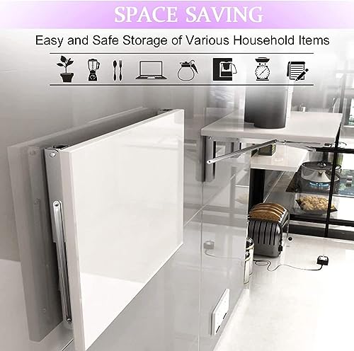 4Pcs 18" Folding Shelf Brackets, Shelf Brackets Max. Load 550 lb Collapsible Heavy Duty Stainless Steel DIY Wall Mounted Shelf Bracket Space Saving for Work Table Bench, 18Inch White - view 4