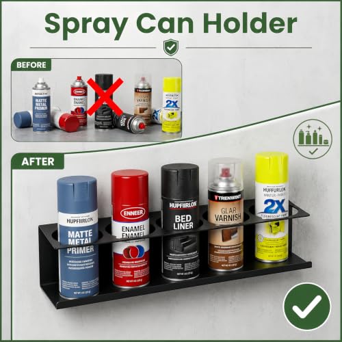 2 Pcs Aerosol Spray Can Holder Rack Organizer for Garage and Shop - view 5