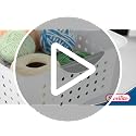 Large Ultra Plastic Basket with Handles, 6 Count, and Medium Ultra Plastic Basket with Handles, 12 Count Storage Solution System for Home - view 7
