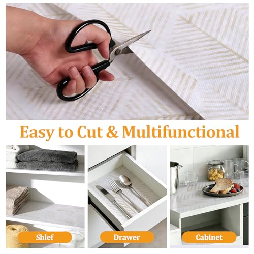 Drawer and Shelf Liner for Kitchen Cabinet, Cupboard, Desks, Pantry, Tool Box Hexagon Waterproof Non Adhesive Non-Slip Easy to Clean 12in X 120in - view 3