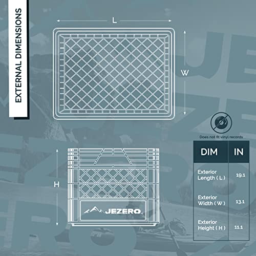 24 Quart 2-Pack Heavy Duty Plastic Crate | Stackable Multi-Purpose Storage Bin for Garage, Home, Office, Groceries, Outdoor, Camping & Kayaking | Black Utility Tote, 19" x 13" x 11" - view 2