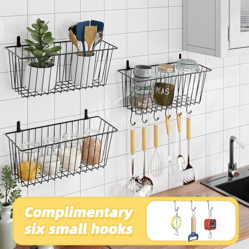 6 Pack Wire Basket Wall Mount Hanging Baskets - view 4