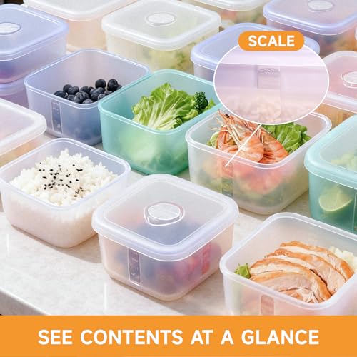 Set of 2 Reusable Silicone Containers Clear, Nesting Leak-free Silicone Food Storage Boxes, BPA Free, Airtight, Dishwasher and Freezer Safe - view 7