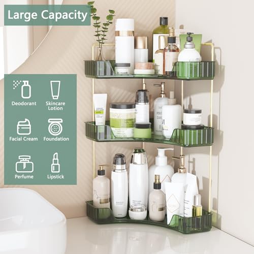 Corner Bathroom Organizer 3 Tier Makeup Countertop Shelf for Vanity - view 3
