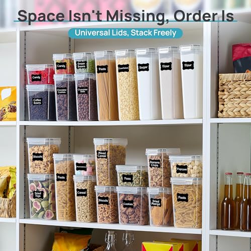 Airtight Food Storage Containers with Lids, 24 pcs, Gray - view 6