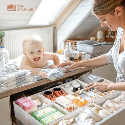 ZenStortage 12Pack Drawer Organizers Clothes, Linen Nursery Drawer Divider - view 3