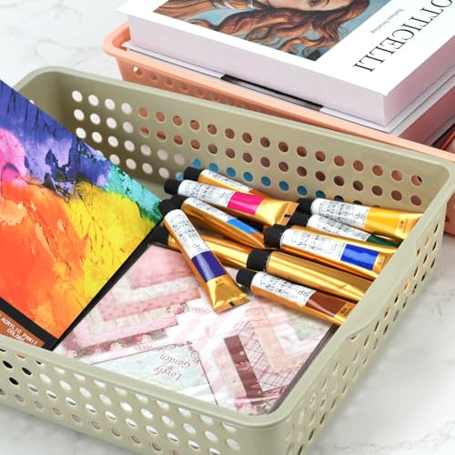 6-Pack Stackable Paper Trays Turn In Trays Classroom Paper Organizer Bins - view 5