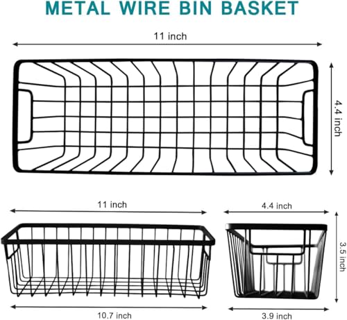 Hanging Wall Wire Baskets, Portable Metal Wall Mount Basket - view 2