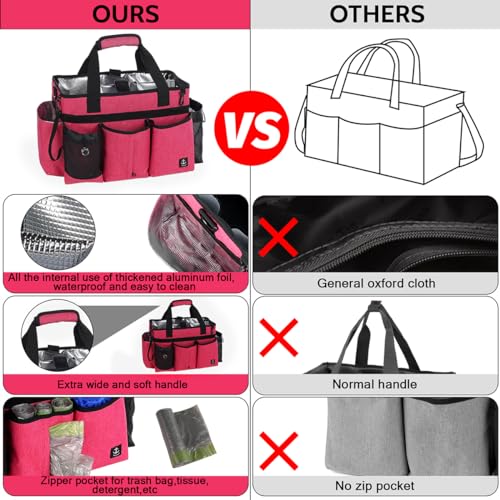 Large Cleaning Caddy Bag Built-in hard plastic sheet Aluminum foil lining - view 2