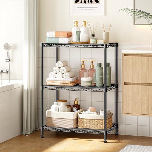 3-Tier Narrow Shelf Adjustable Storage Rack for Closet Bedroom - view 6