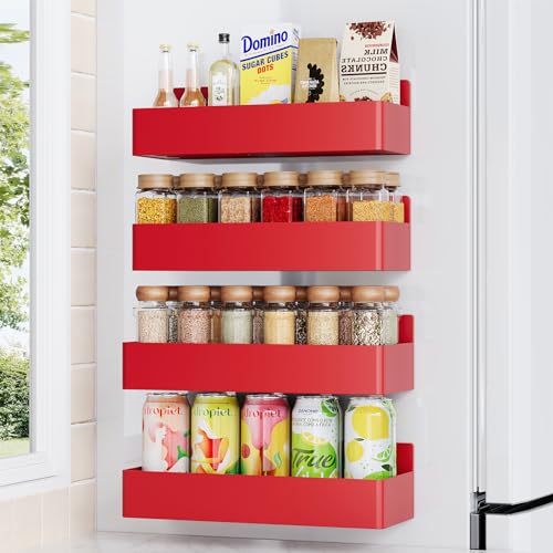 Magnetic Spice Rack for Refrigerator Black, 4 Pack - view 8