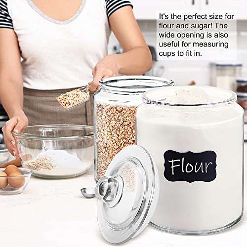 1.5 Gallon Glass Canisters with Airtight Lids, 2 Pack Flour & Cookie Jars - view 5