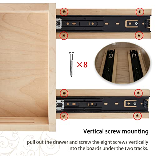 Fully Assembled Drawer Wood Pull Out Tray Drawer Box Kitchen Cabinet Organizer, Cabinet Slide Out Shelve, Wooden Pull-Out Shelf(12'' W×10'' D×3'' H) - view 6