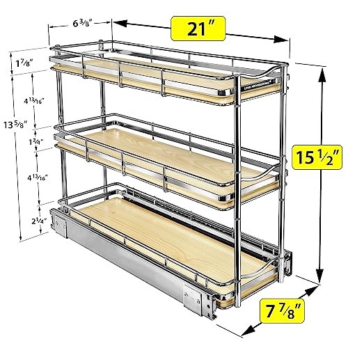 LYNK Élite 3-Tier Spice Rack Organizer Cabinet, Pull Out Spice Rack - view 5