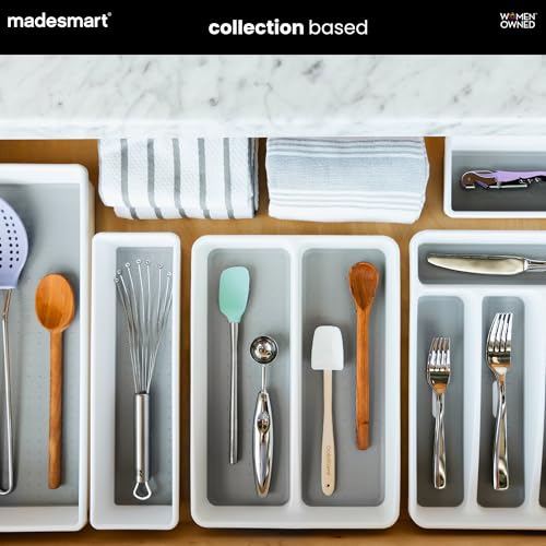Classic 2 Compartment Compact Utensil Tray, White - view 3