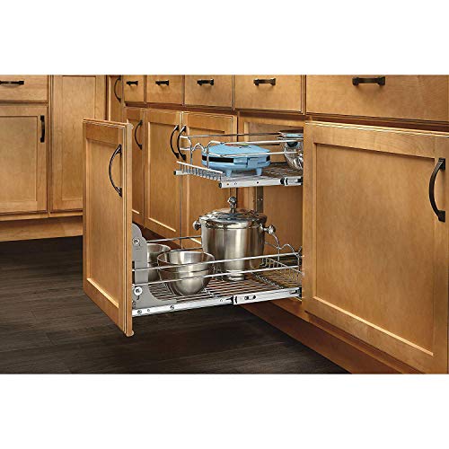 5WB2-2122-CR 21 in. W x 22 in. D Base Cabinet Pull-Out 2-Tier Wire Basket, Chrome - view 4