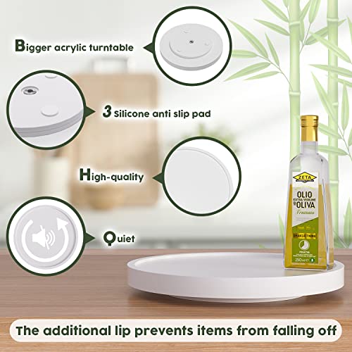 Turntable Vanity Tray, 10 Inch Bamboo Kitchen Sink Countertop Organizer - view 6