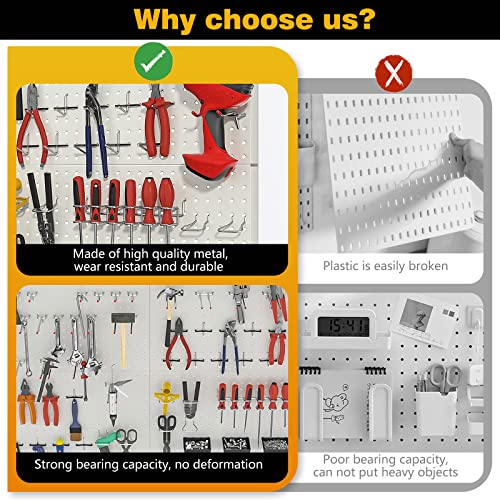 Metal Pegboard Wall Panels, Peg Boards for Garage Tool Storage - view 5