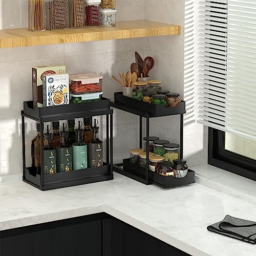 2 Tier Sliding Under Sink Organizer, Multi-purpose Kitchen organizers and storage, Bathroom Storage, Kitchen sink organizer - view 5