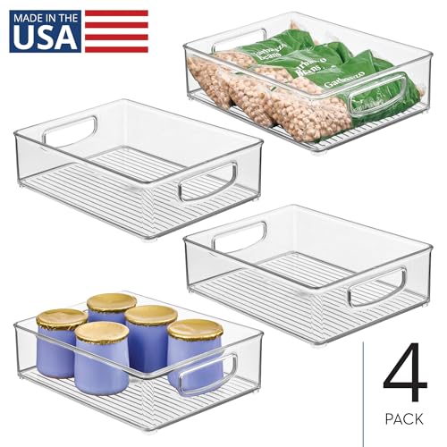 Plastic Stackable Pantry Bin, Set of 4, Clear - view 2