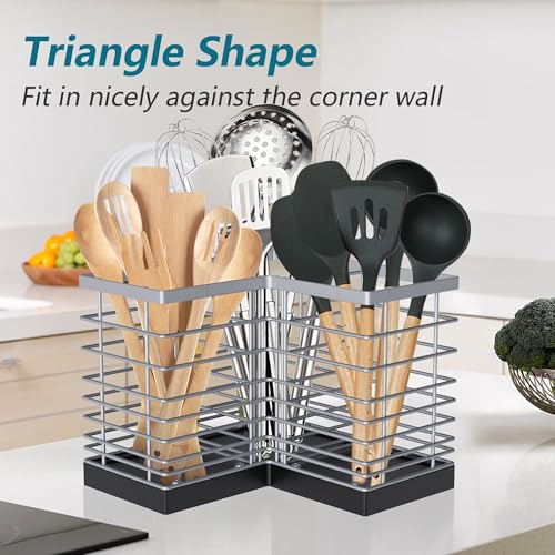 Extra Large Countertop Utensil Holder for Kitchen Counter,Fit Corner - view 7