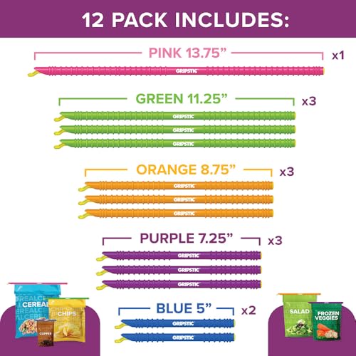 12 Pack Assorted Food Bag Sealers Reusable Chip Clips Bag Clips - view 2