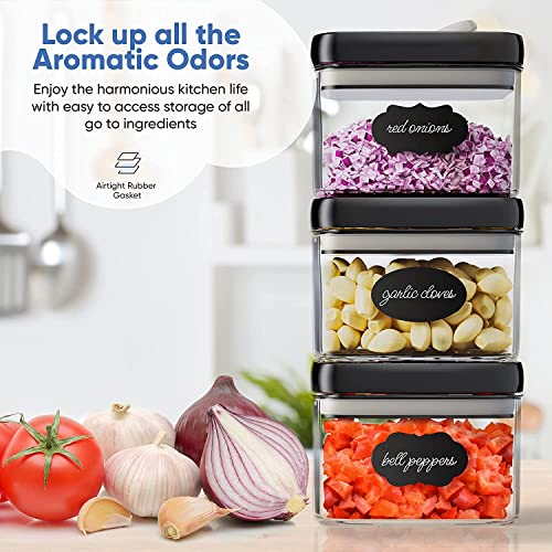 Airtight Storage Boxes Set - 10 Labels and Markers - Kitchen and Pantry Storage - BPA Free - Plastic Storage Boxes with Upgraded Lids (6 Pieces - 1.5L) - view 5